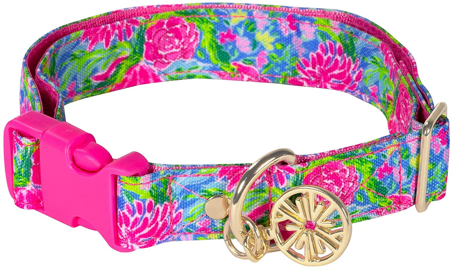 Lilly Pulitzer Dog Collar in Bunny Business Large