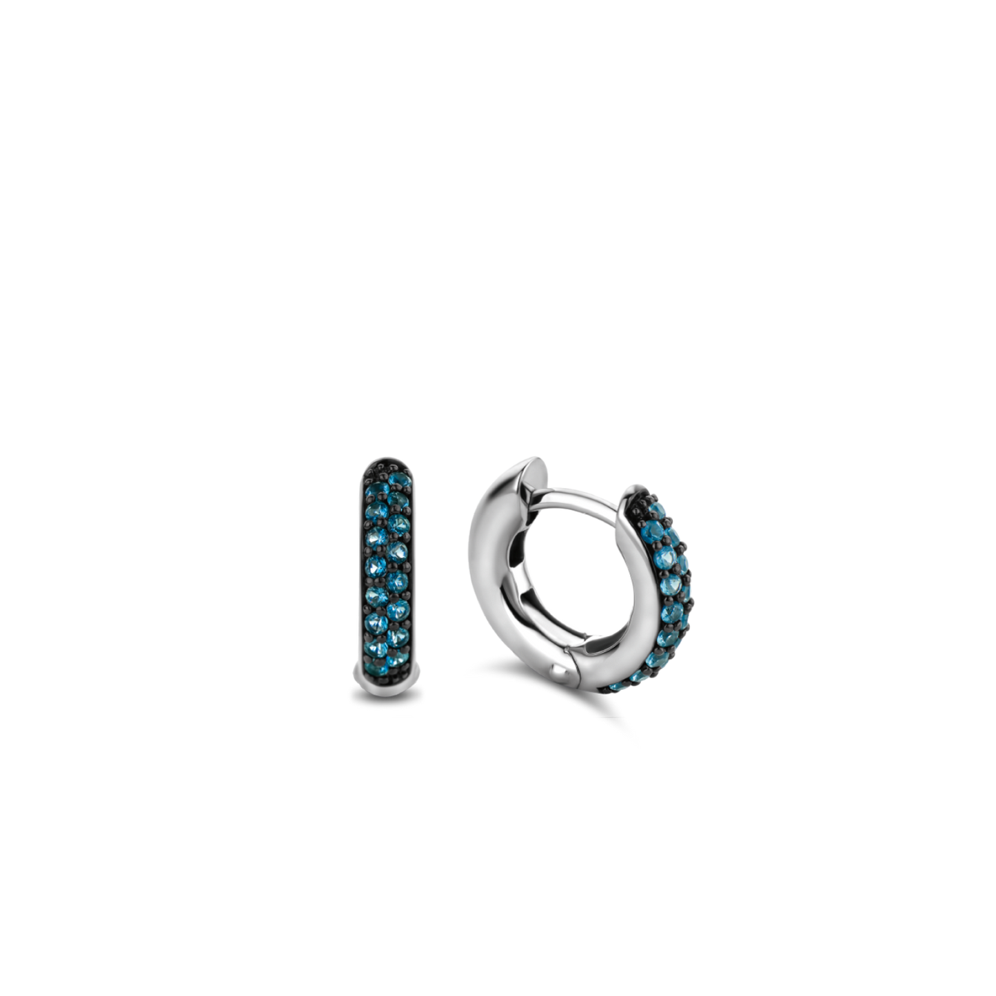 TI SENTO - Milano London Blue Topaz Hoop Earrings 7210DB