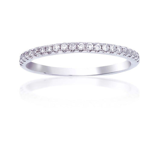 14k Gold Pave Diamond Wedding Band