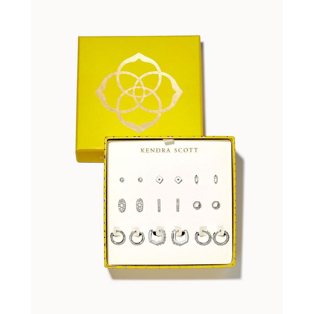 Kendra Scott Earring Gift Set in White Crystal - Set of 9