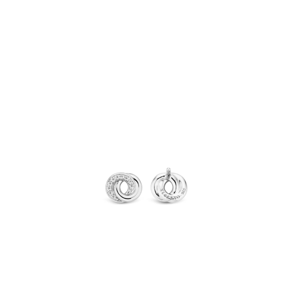 Ti Sento Entwined Circles Stud Earrings
