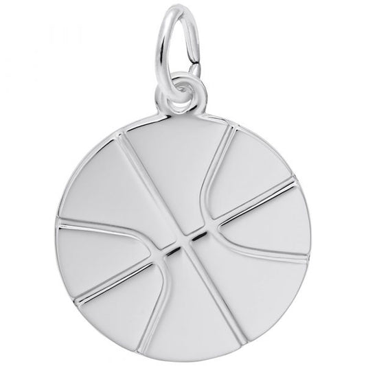 Sterling Silver Basketball Charm