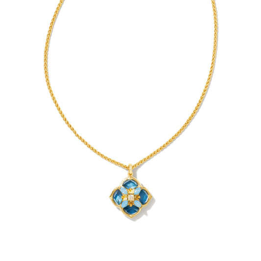 Kendra Scott Dira Stone Gold Short Pendant Necklace