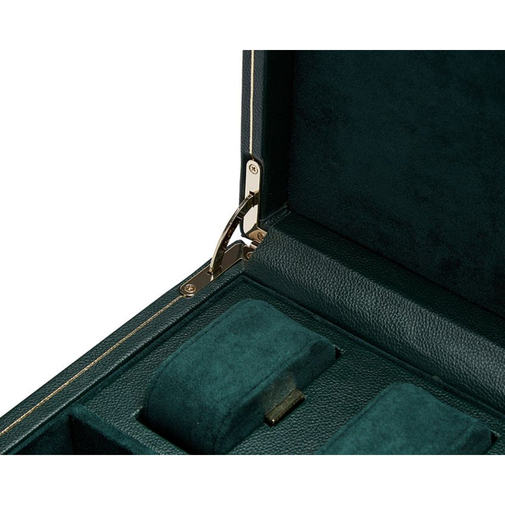 Wolf Designs British Racing Single Watch Winder with Storage - Green