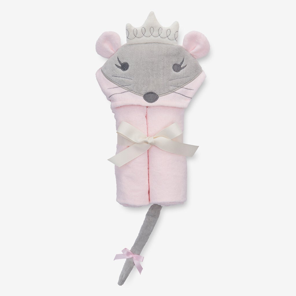 Elegant Baby Bath Wrap Pink Princess Mousie