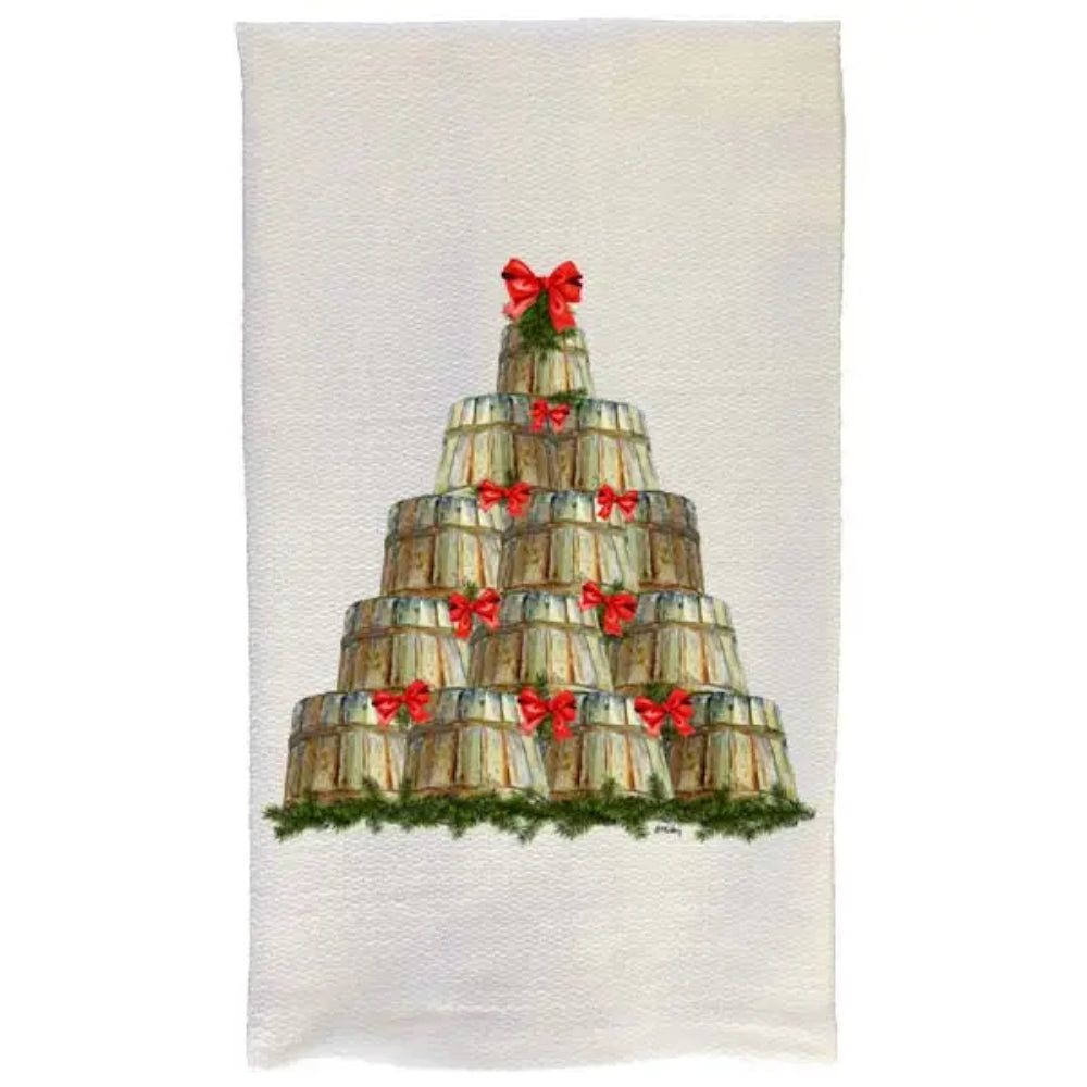 Crab Basket Christmas Tree Kitchen Towel