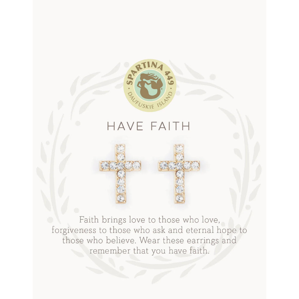 Spartina Sea La Vie Have Faith Stud Earrings