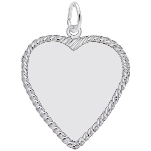 Sterling Silver Rope Heart Charm