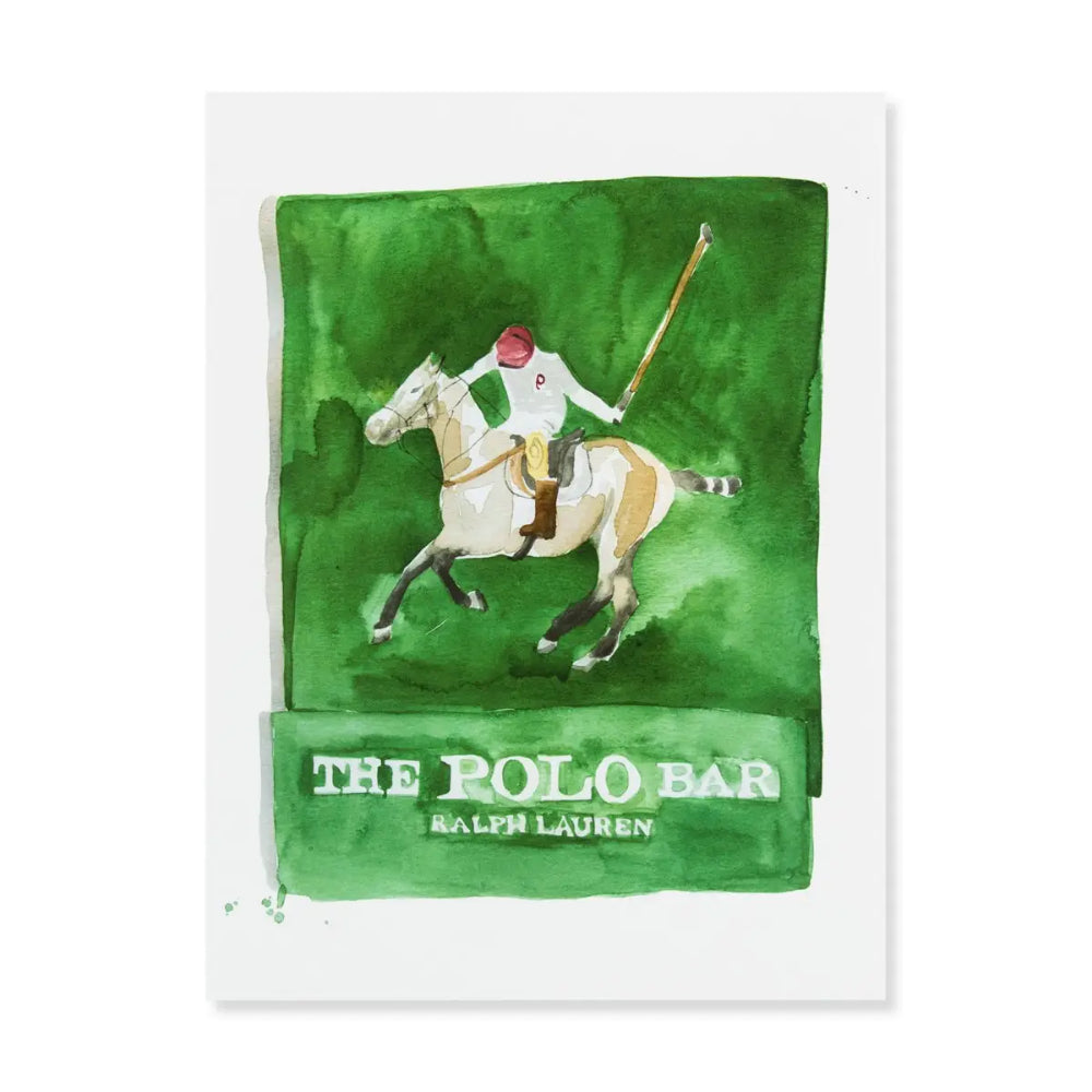 Furbish Studio Polo Bar Matchbook Watercolor Print- 9x12
