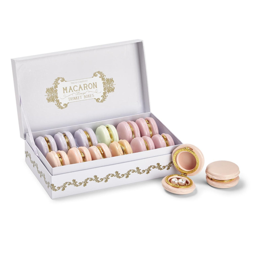 Two's Company Macaron Limoges Style Boxes