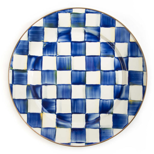 MacKenzie-Childs Royal Check Enamel Charger Plate