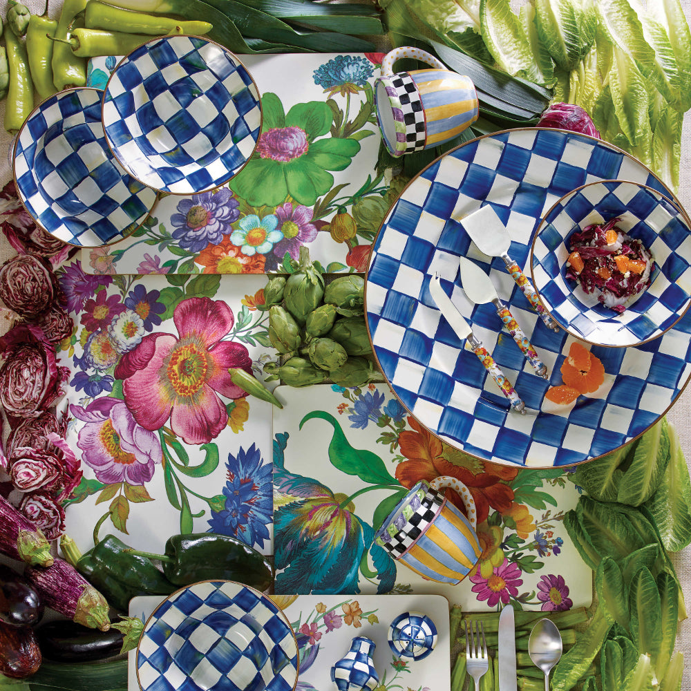 MacKenzie-Childs Royal Check Enamel Breakfast Bowl