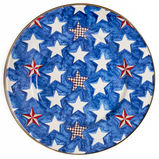 MacKenzie-Childs Royal Star Enamel Salad/Dessert Plate