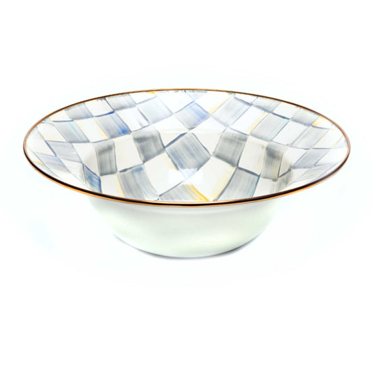 MacKenzie-Childs Sterling Check Enamel Serving Bowl