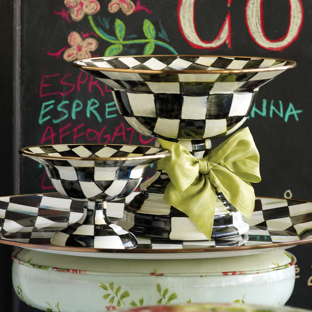 MacKenzie-Childs Courtly Check Enamel Compote – Smyth Jewelers