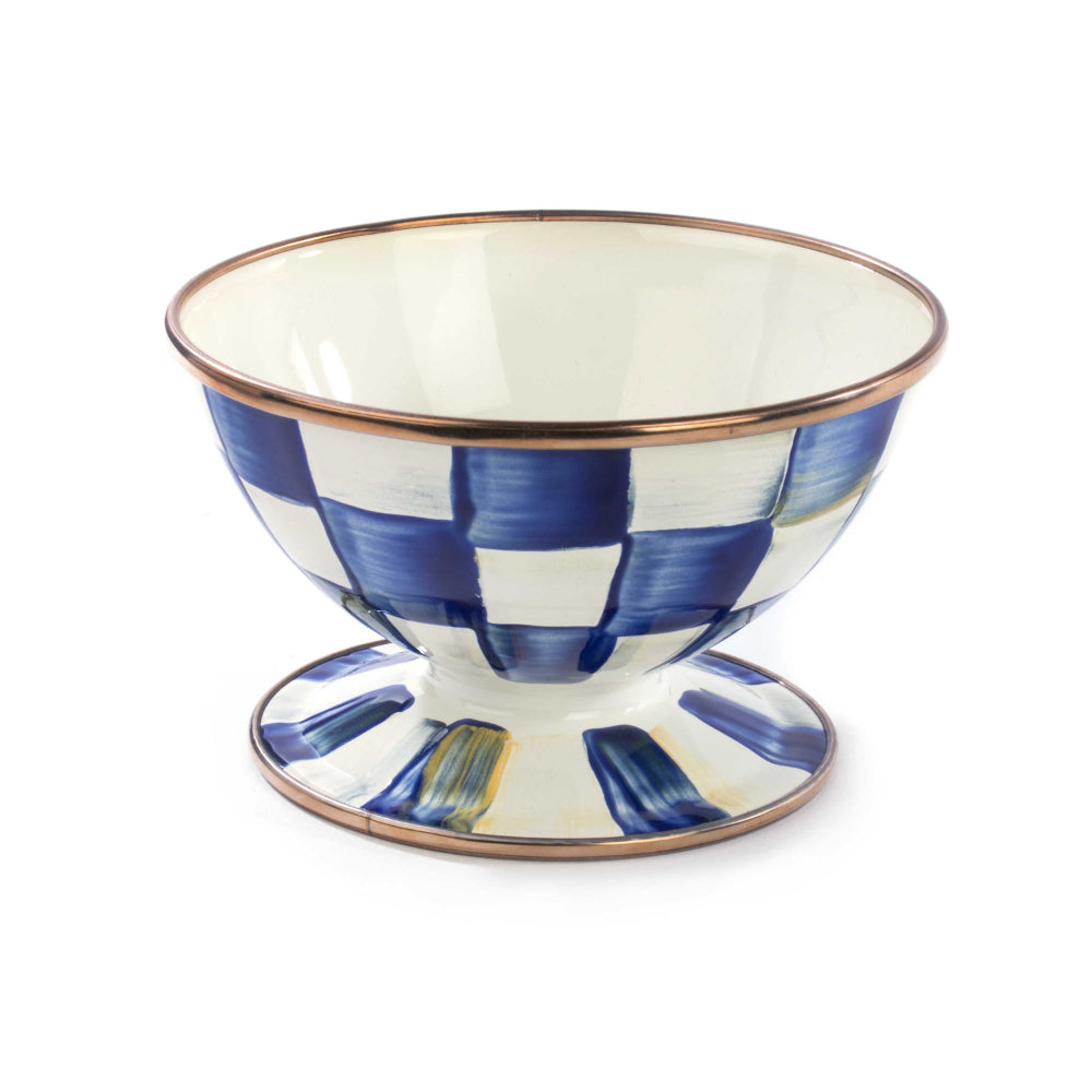 MacKenzie-Childs Royal Check Enamel Ice Cream Dish