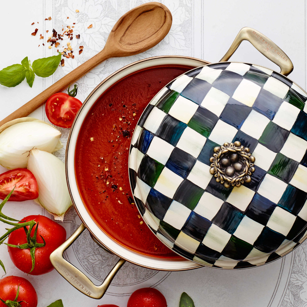 MacKenzie-Childs Courtly Check Enamel 3qt. Casserole – Smyth Jewelers