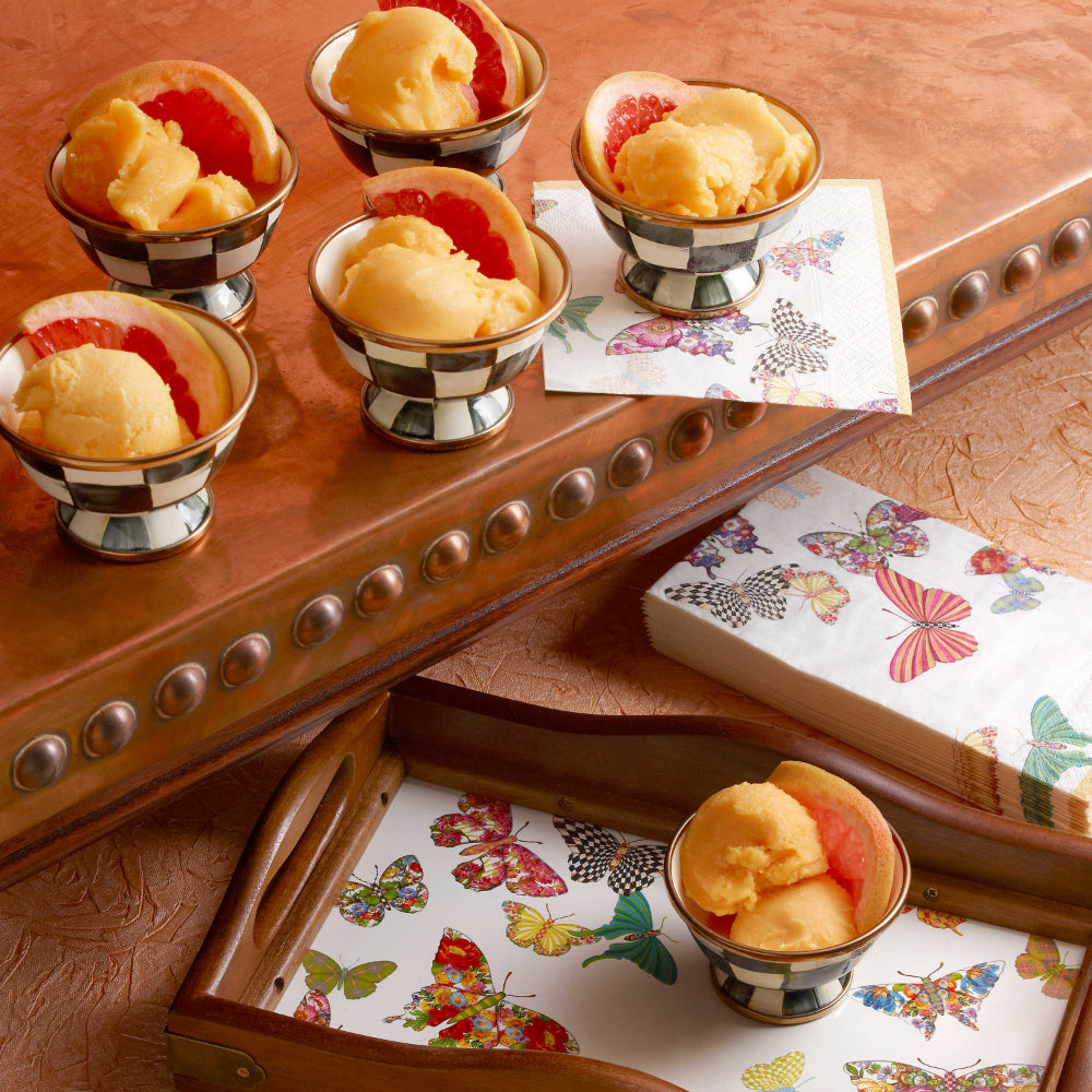 MacKenzie-Childs Courtly Check Enamel Little Sugar Bowl