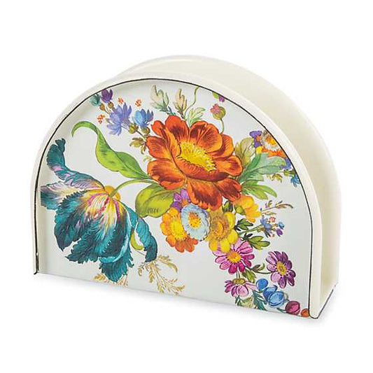 MacKenzie-Childs Flower Market Napkin Holder-White