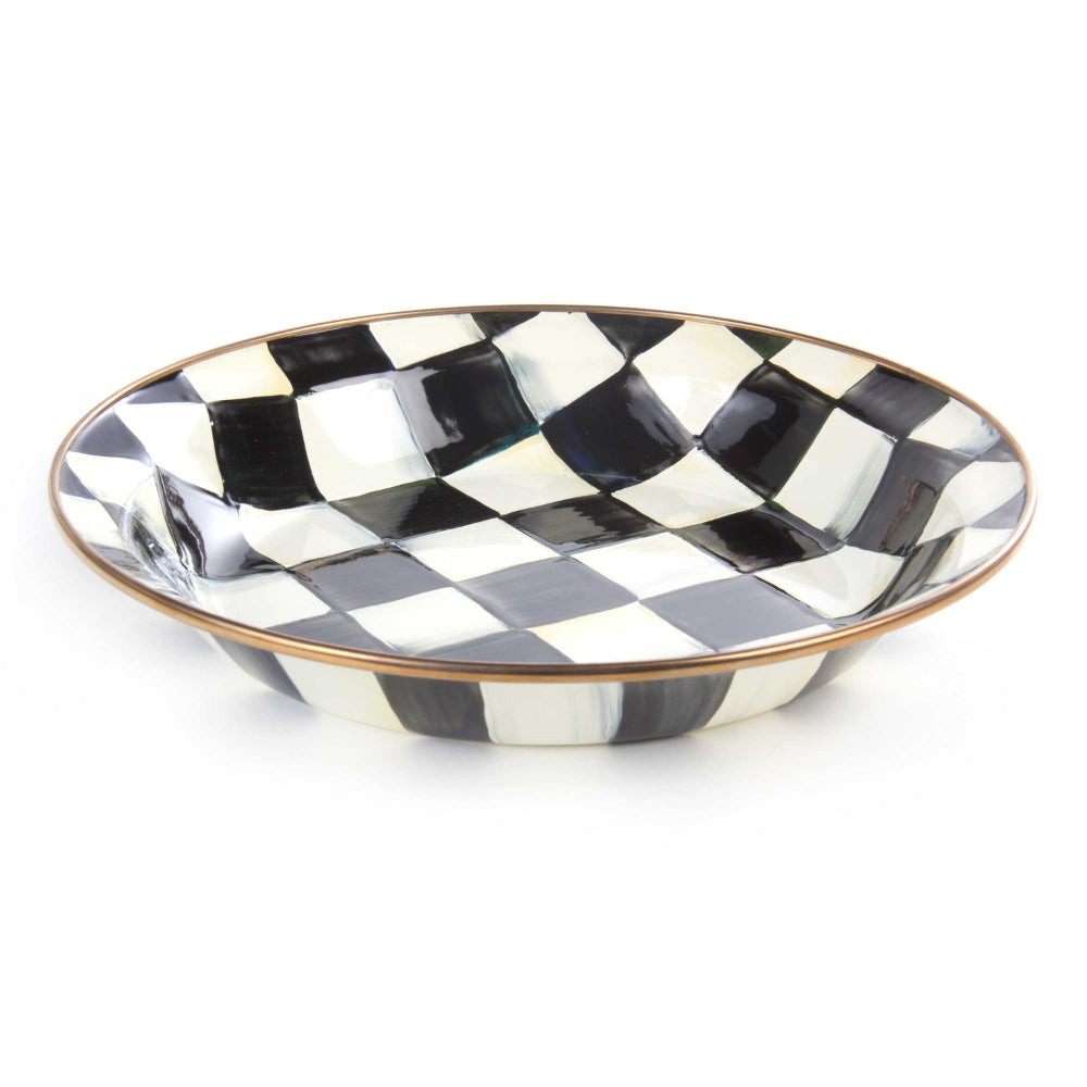 MacKenzie-Childs Courtly Check Enamel Pie Plate