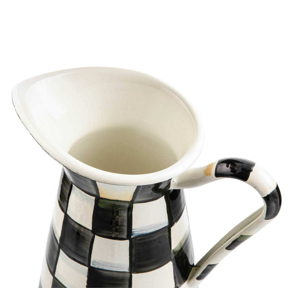 MacKenzie-Childs Courtly Check Enamel Practical Pitcher