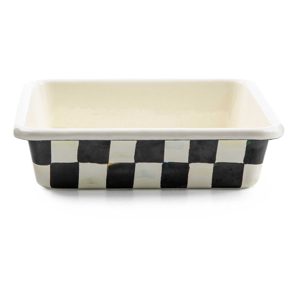 MacKenzie-Childs Courtly Check Enamel Baking Pan - 8"