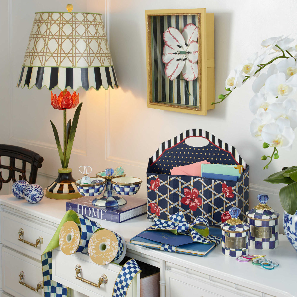 MacKenzie-Childs Royal Check Enamel Triplicity