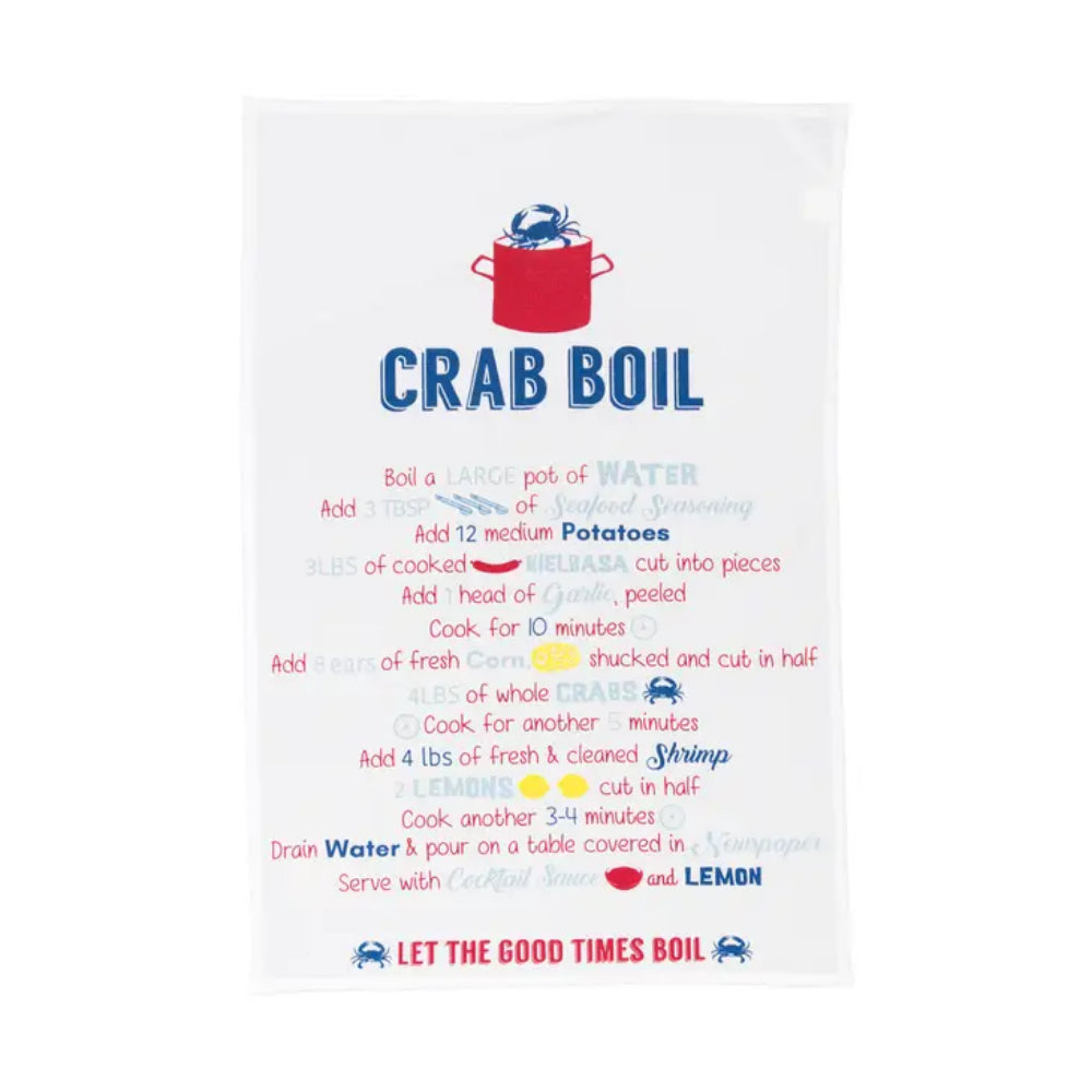 Crab Boil Kitchen Flour Sack Dishtowel