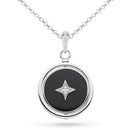 Kit Heath Revival Astoria Nocturne Onyx Spinner Necklace