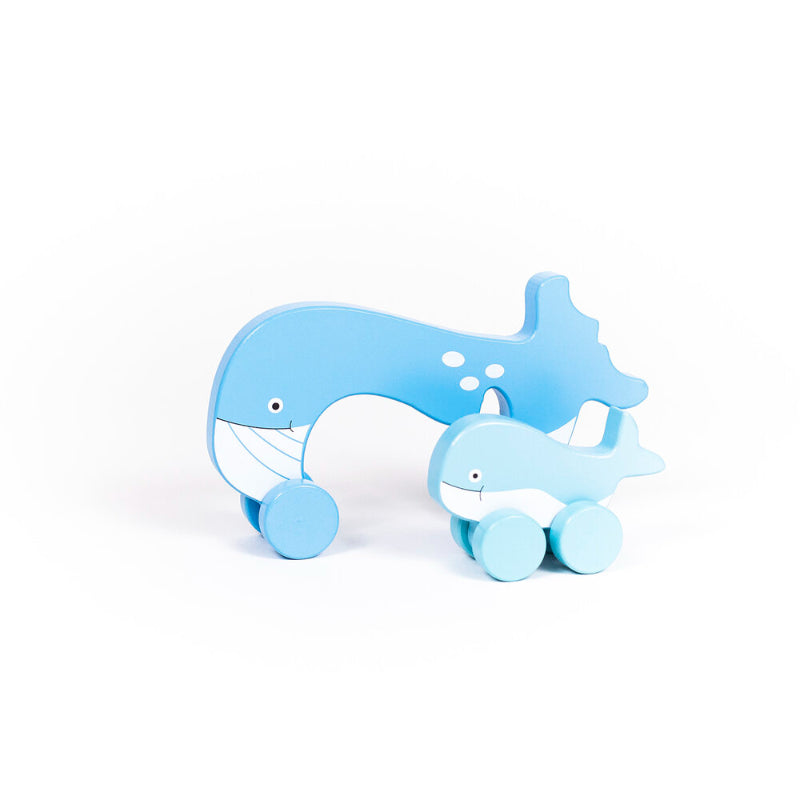 JRC Momma & Baby Whale Push Toy