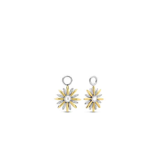 TI SENTO-Milano Sterling Silver/YG Plating Daisy Ear charm