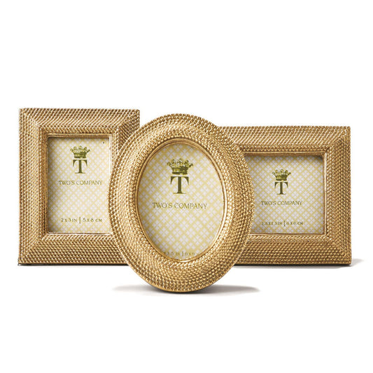 Two's Company Tuileries Golden Dots Photo Frame