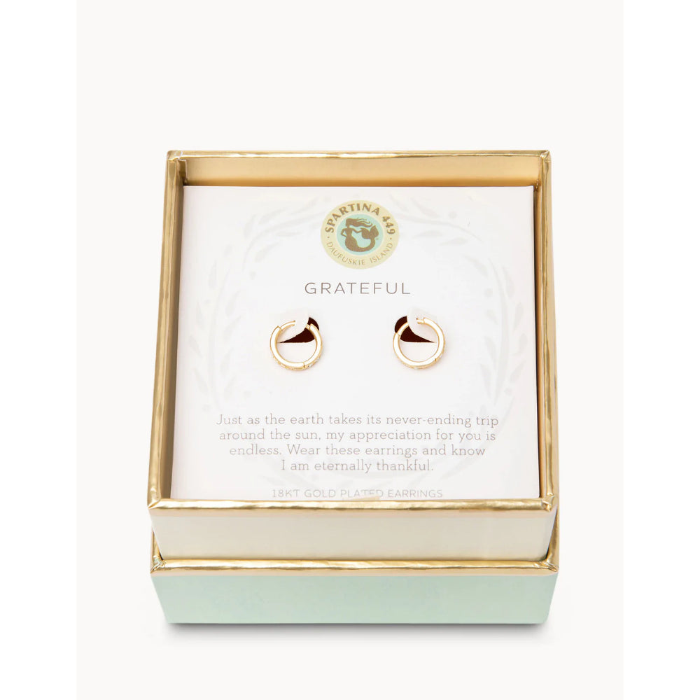 Spartina Sea La Vie Grateful Hoop Earrings