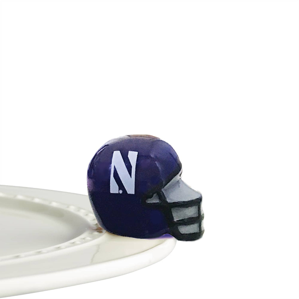 Nora Fleming Northwestern Helmet Mini