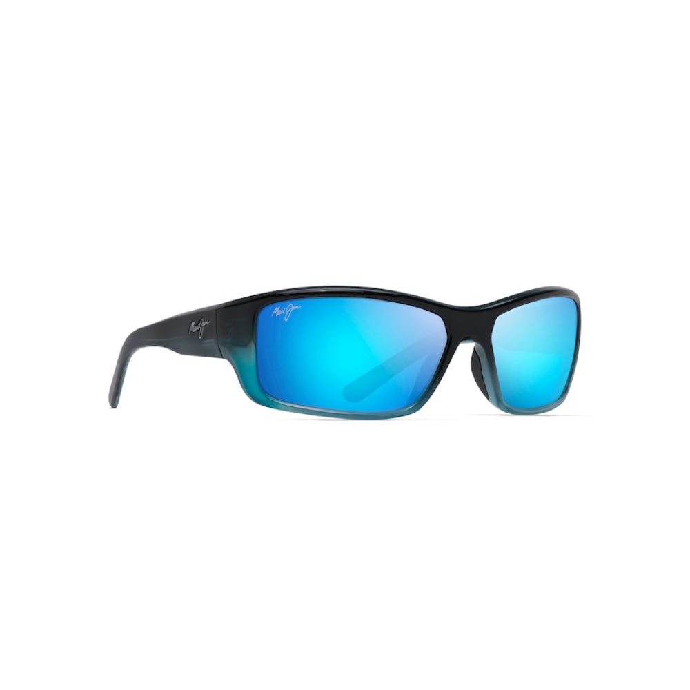 Maui Jim BARRIER REEF Polarized Wrap Sunglasses - Blue w/ Turquoise