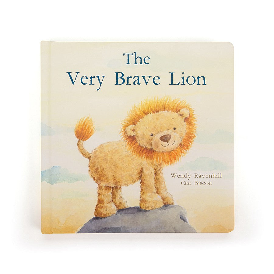 Hardback children's book titled 'The Very Brave Lion' with an illustration of a lion cub on a rock. 