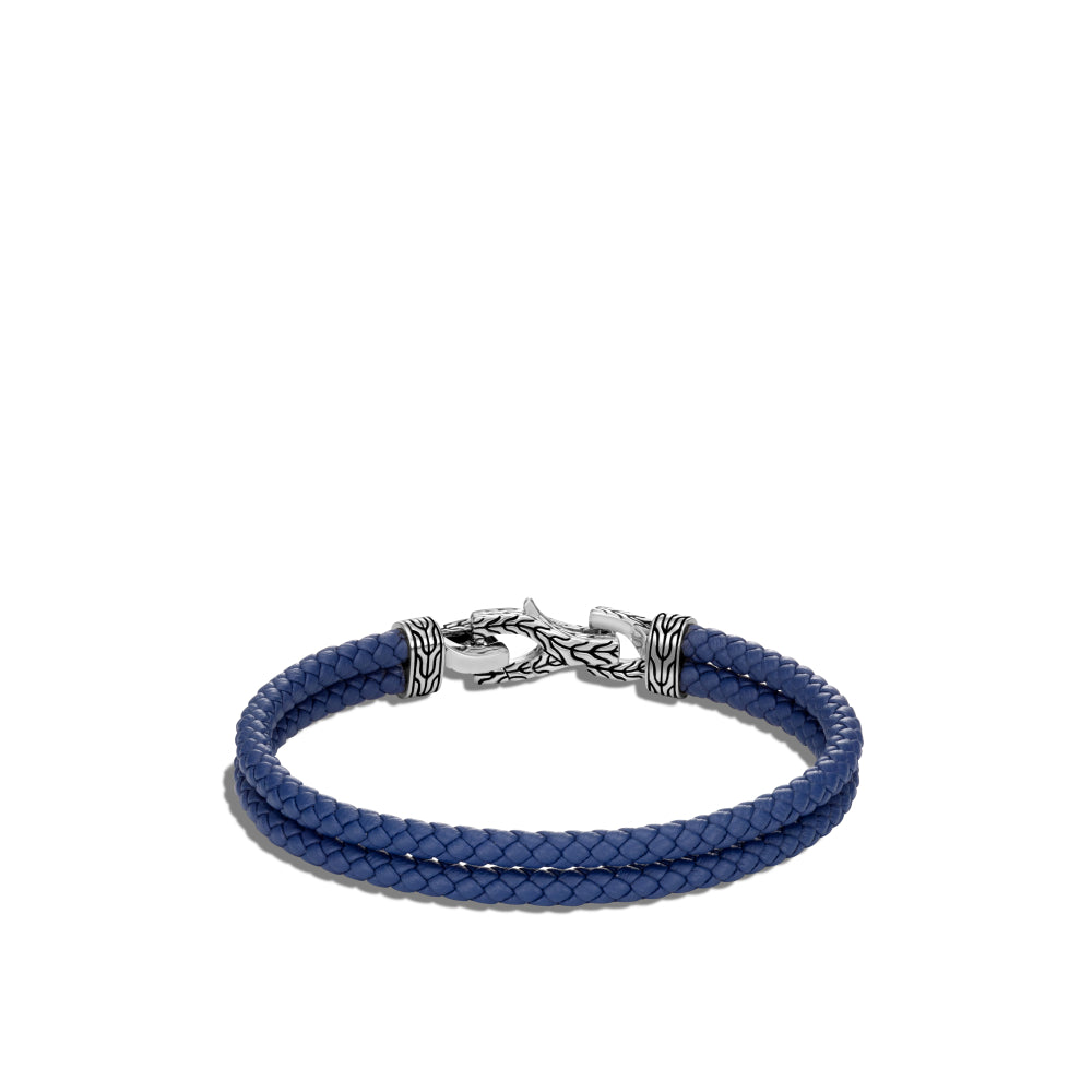 John Hardy Gents Asli Classic Chain Link Leather Bracelet