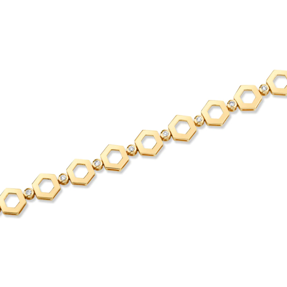 Michael M. 14k Plain Hex Infinity Bracelet
