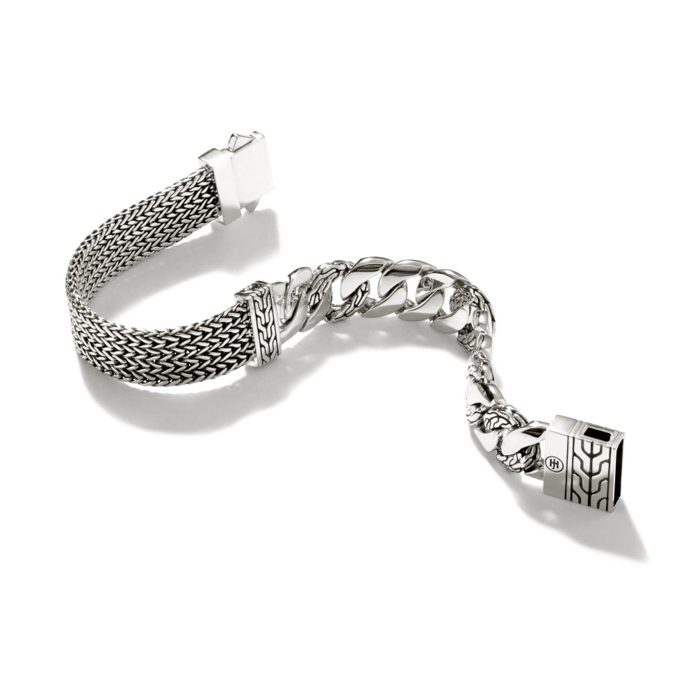 John Hardy Silver Rata Curb Chain Bracelet - Large
