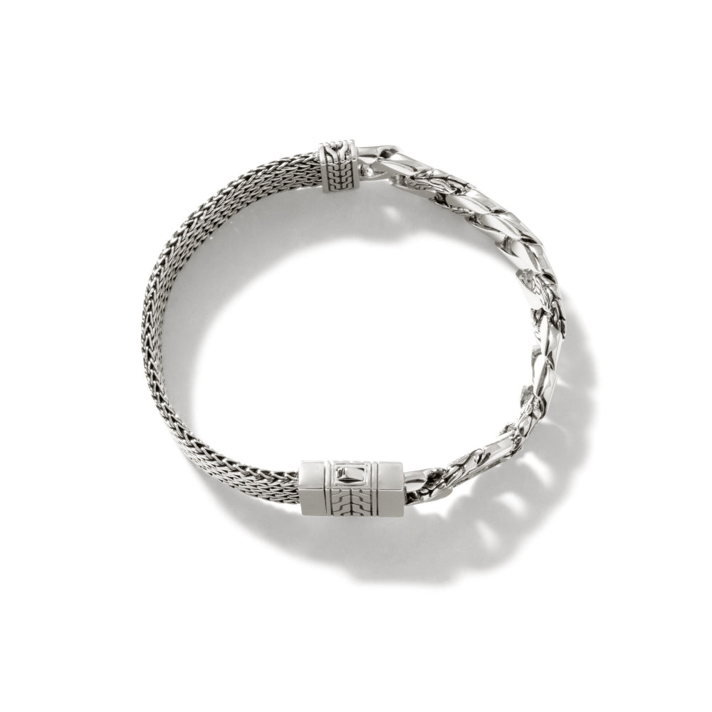 John Hardy Silver Rata Curb Chain Bracelet - Large