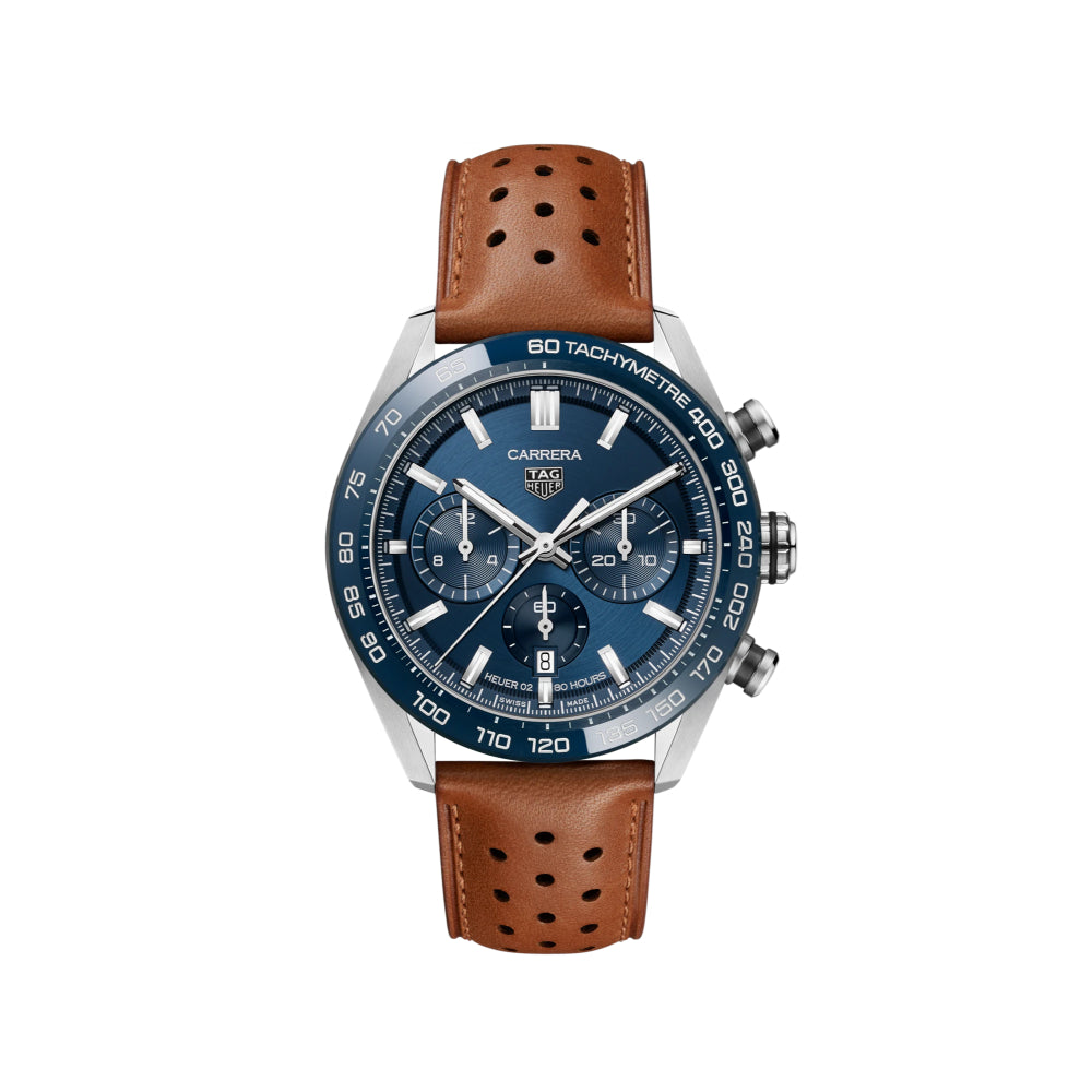 Tag Heuer Carrera 44mm Automatic - Blue/Brown