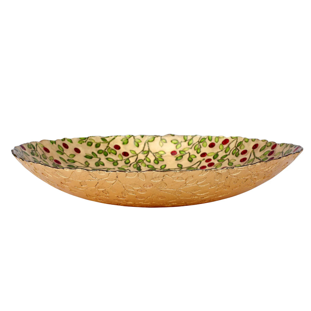 Vietri Cranberry Glass Large Bowl