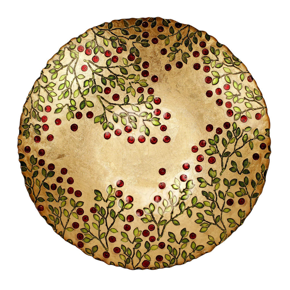 Vietri Cranberry Glass Large Bowl