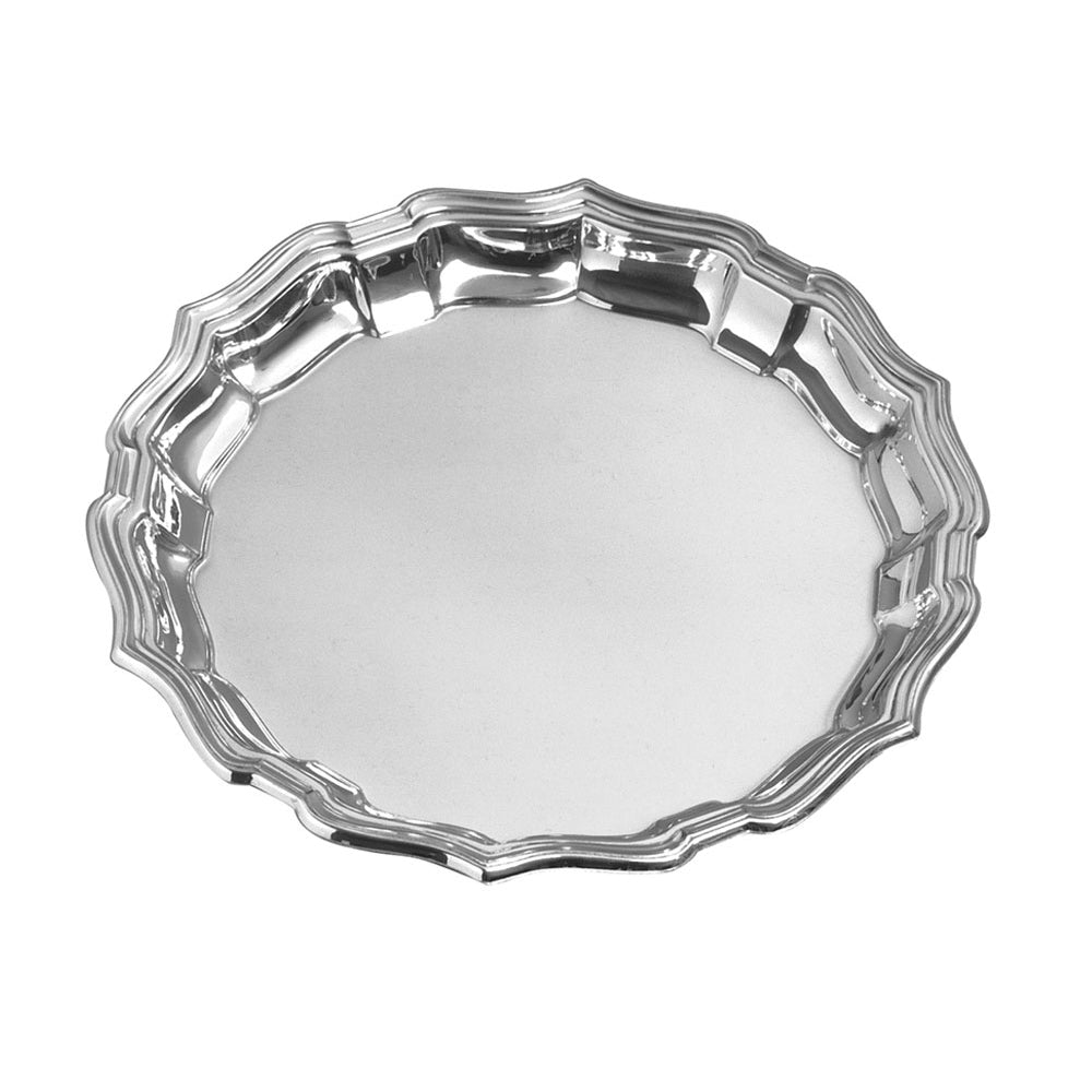 Salisbury Chippendale Pewter Tray 12"D