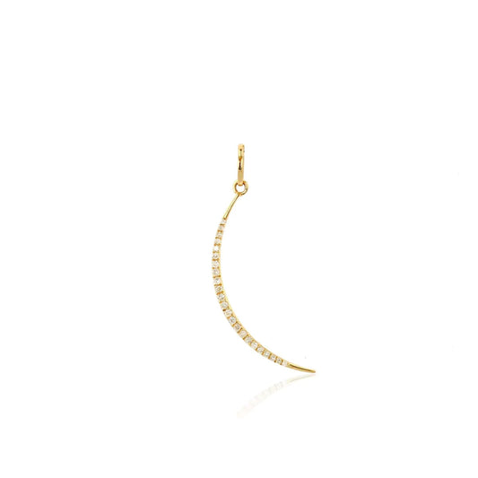 Rachel Reid 14k Diamond Crescent Moon Charm