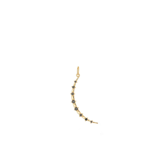 Rachel Reid Black Spinel Crescent Moon Charm