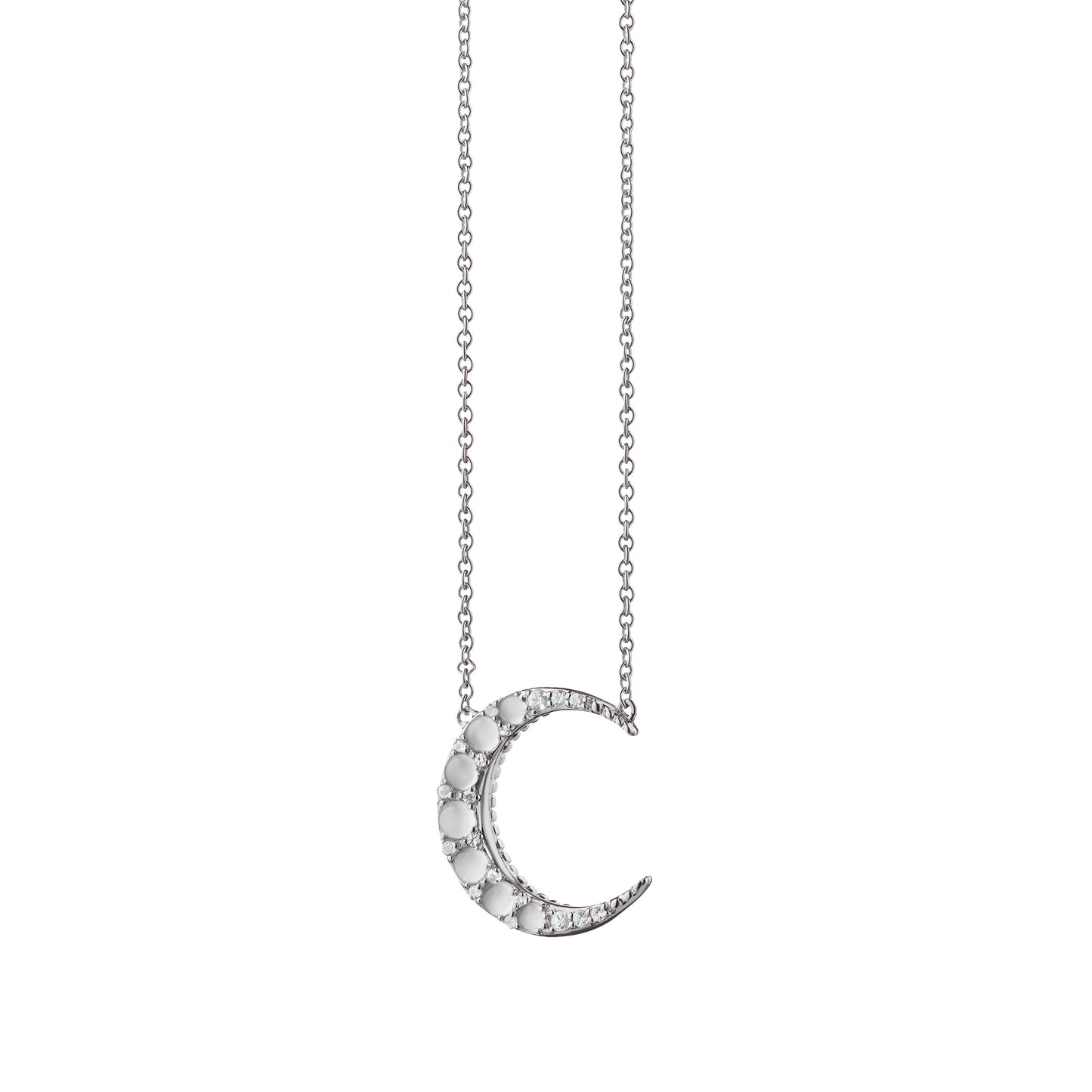 Monica Rich Kosann Moonstone Midi Crescent Moon Necklace