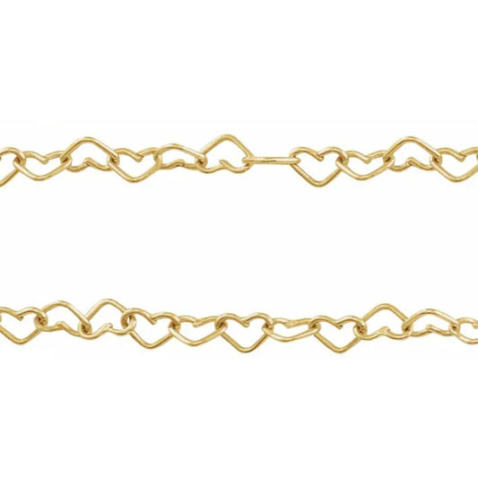 Smyth Jewelers Linked 3.5mm Heart Cable Chain Welded Bracelet