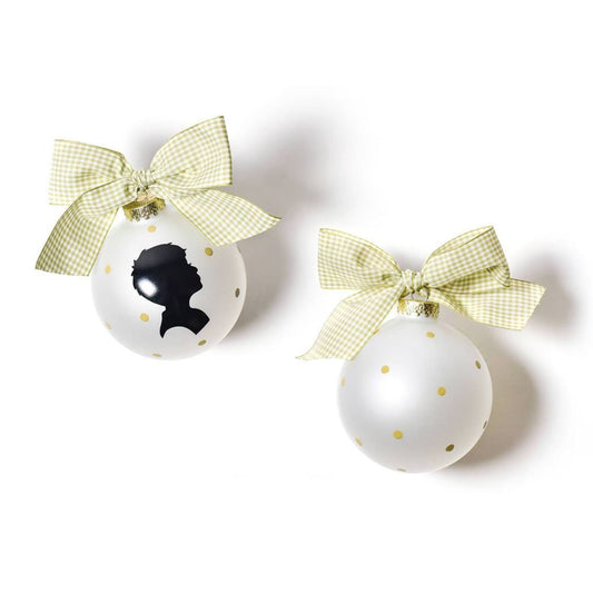 Coton Colors Boy Silhouette Glass Ornament