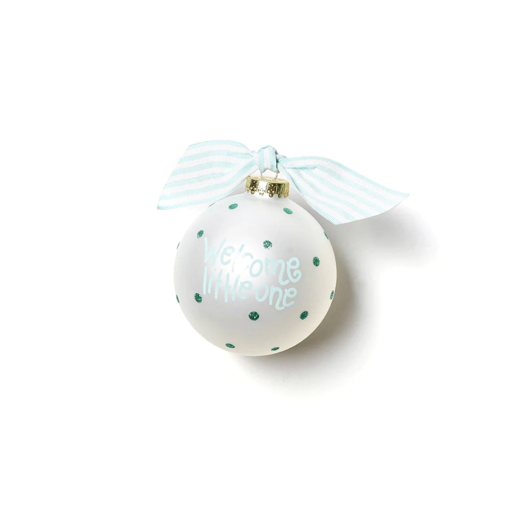 Coton Colors Welcome Little One Carriage Boy Glass Ornament